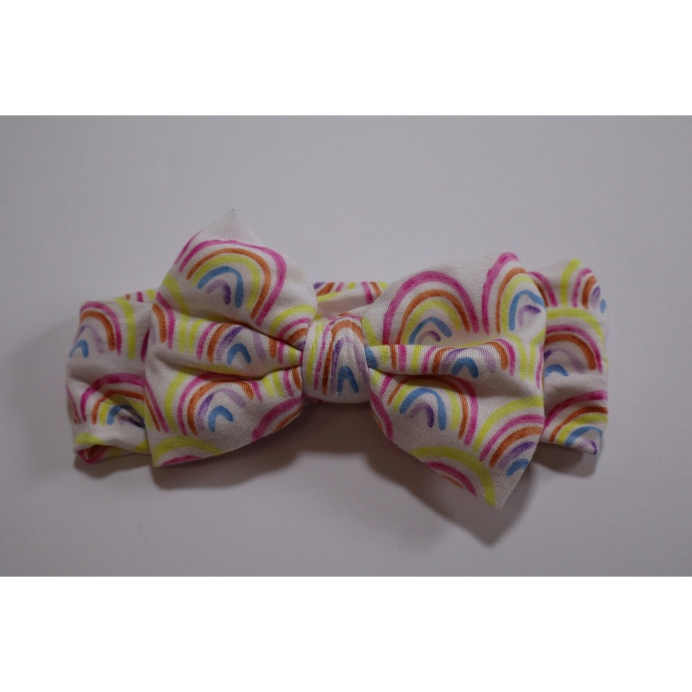 Little Sleepies Rainbow Bow Headband Bamboo NB-3T